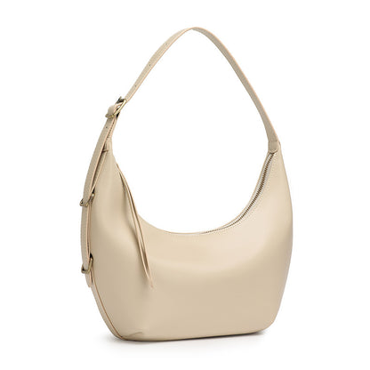 Niche Timeless Genuine Leather Dumping Bag With Unique Oil Waxed Patina
