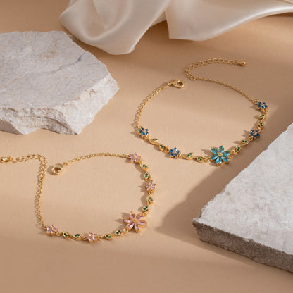 Flora Harmony Whimsical Luxury Charm Bracelet