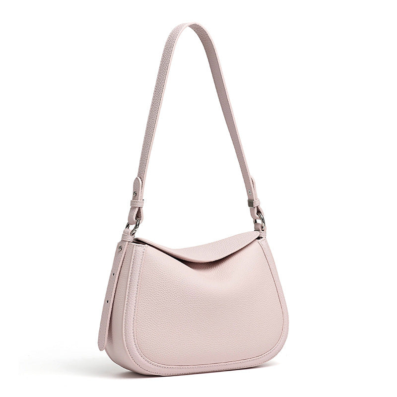 Graceful Genuine Leather Saddle Messenger Clutch Bag