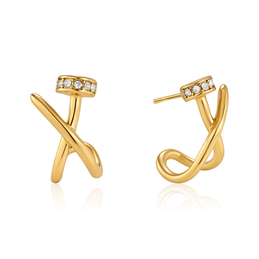 Elegant Minimalist Avant Garde Abstract Layered Earrings