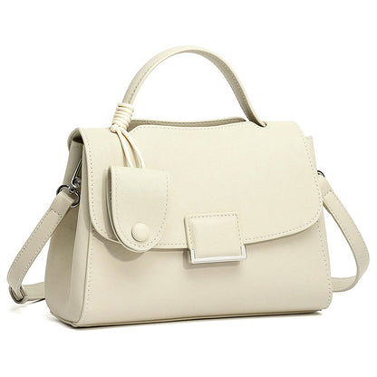 Chic Genuine Leather Square Flap Clutch Bag