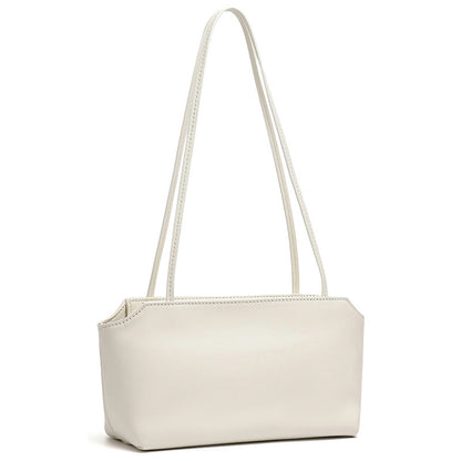 Minimalist Genuine Lambskin Leather Baguette Clutch Bag