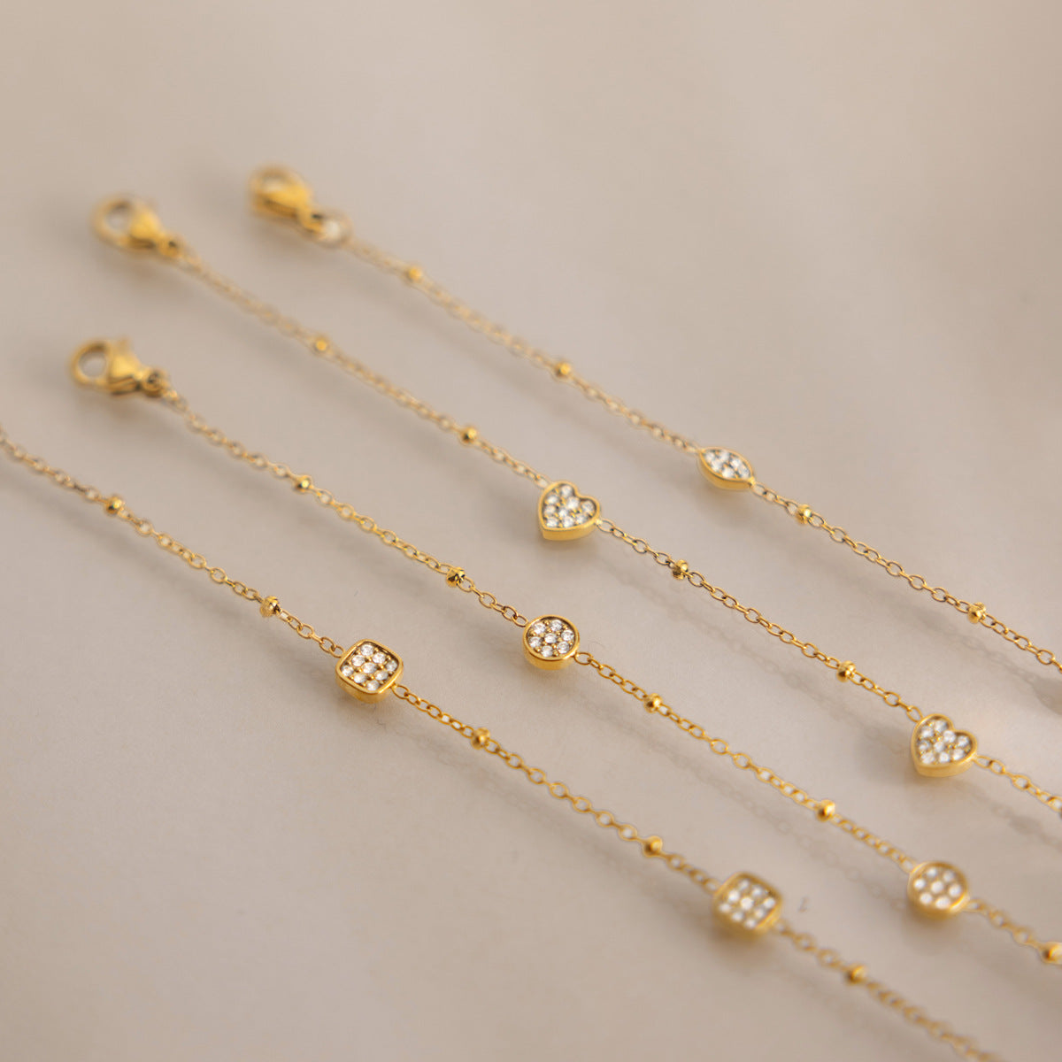 Modern Luxury Delicate Pavé Station Bracelet