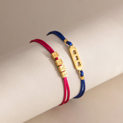 Vibrant Dopamine Iconic Charm Woven Cord Bracelet