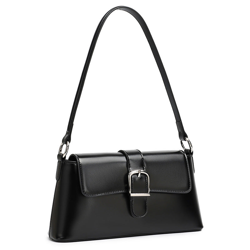 Retro Genuine Leather Baguette Clutch Bag