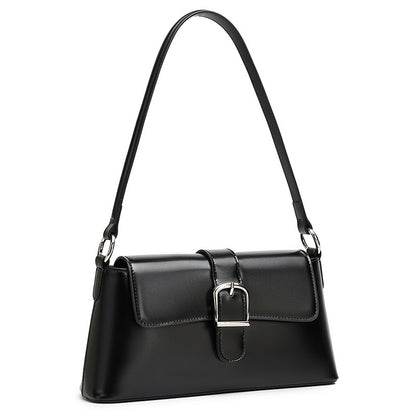 Retro Genuine Leather Baguette Clutch Bag