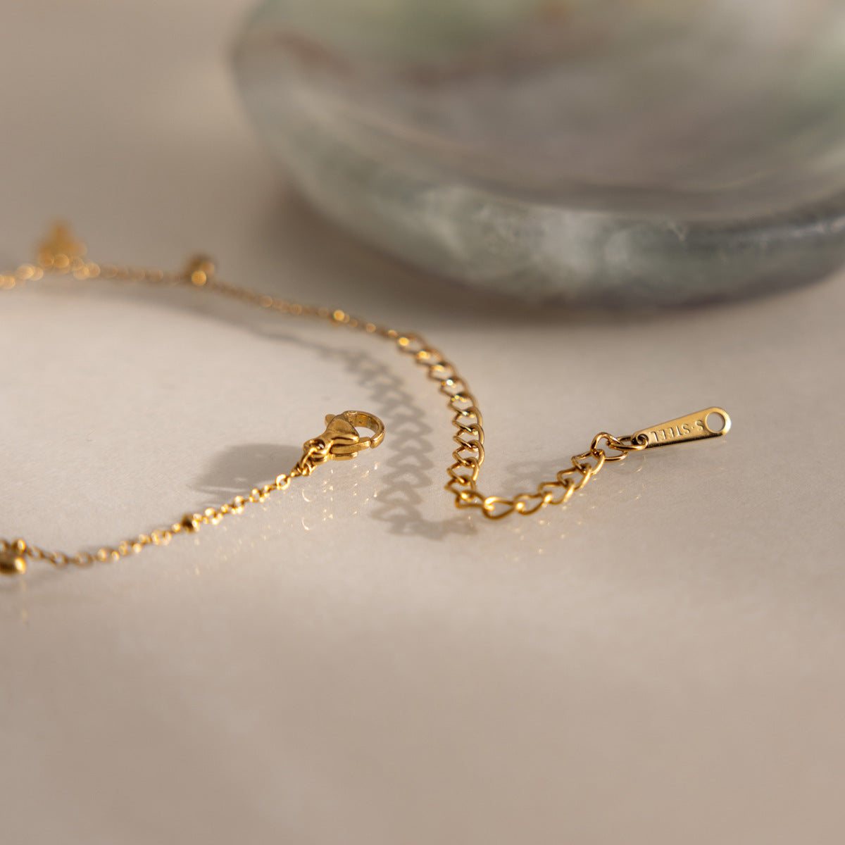 Elegant Minimalist Sacred Drop Glimmering Fringe Bracelet