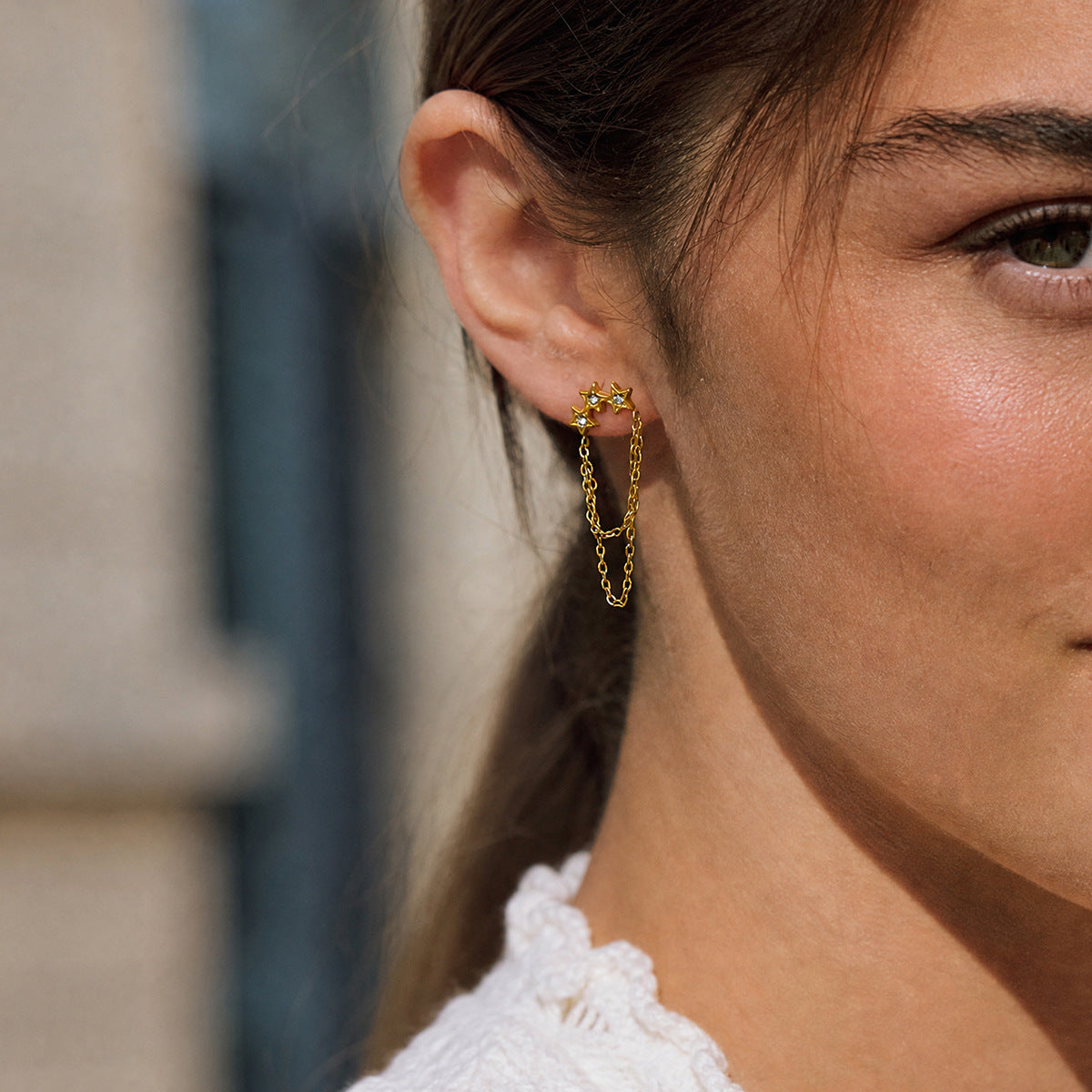 Chic Radiant Starlet Cluster Slender Tiered Drape Fringe Earrings