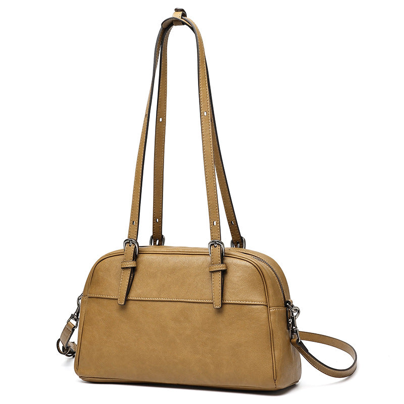 Mellow Rustic Genuine Leather Boston Clutch Bag