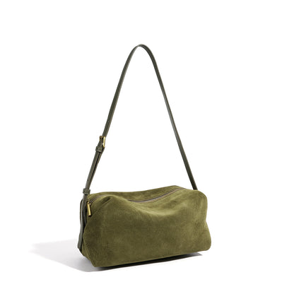 Vintage Suede Genuine Leather Clutch Bag