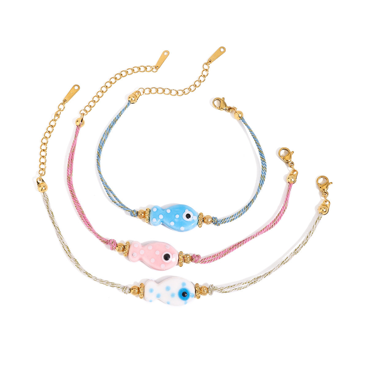 Whimsical Riviera Aquatic Dainty Charm Bracelet