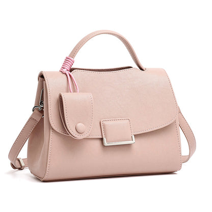 Chic Genuine Leather Square Flap Clutch Bag