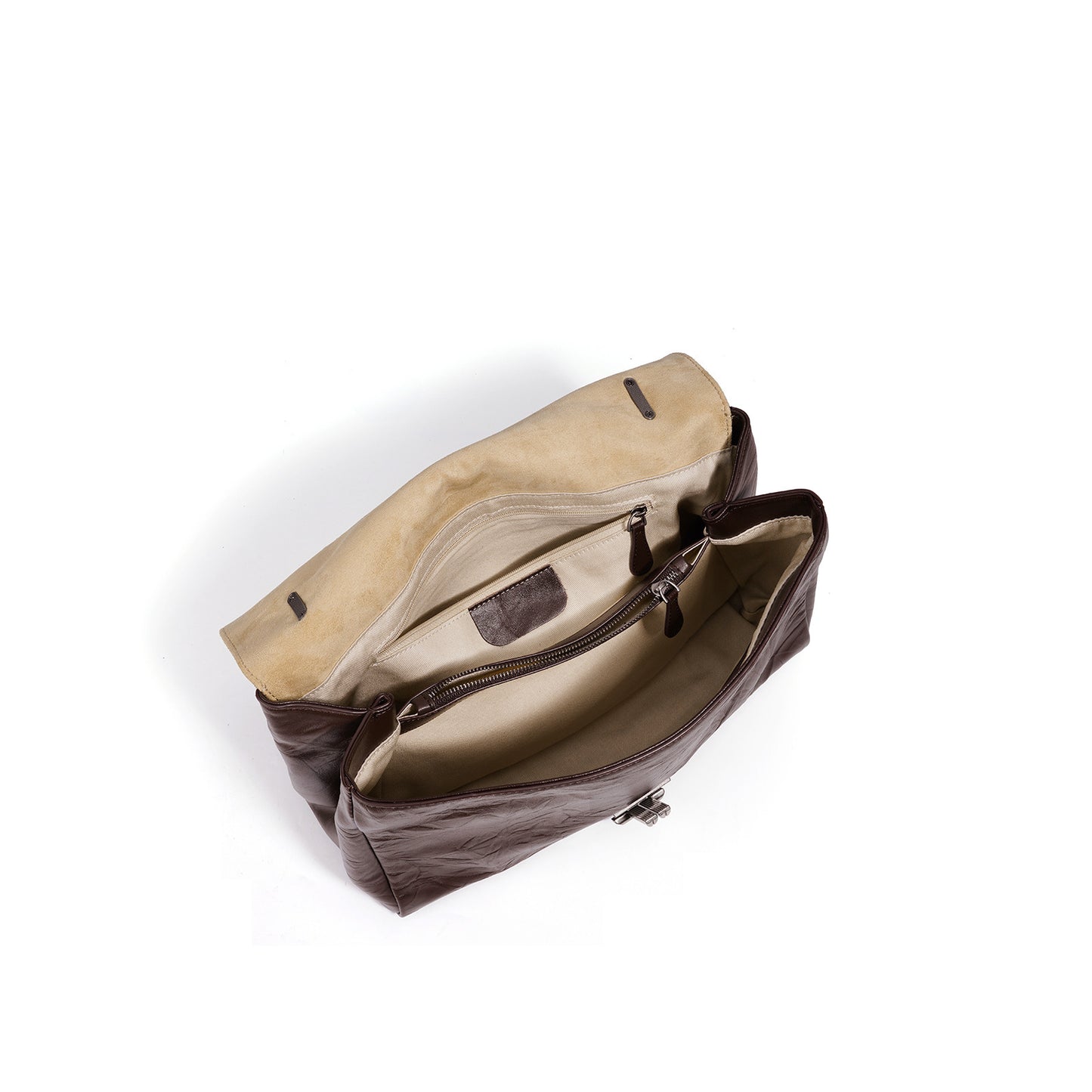 Elegant Genuine Leather Flap Messenger Clutch Bag