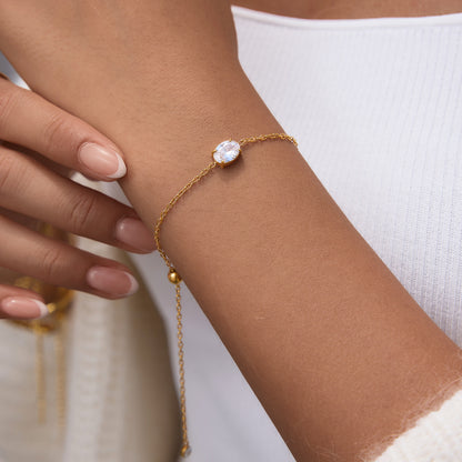 Minimalist Constellation Geometric Solitaire Layering Bracelet