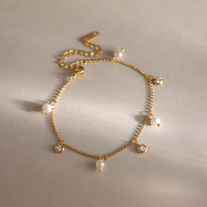 Elegant Minimalist Shimmering Fluid Station Bracelet