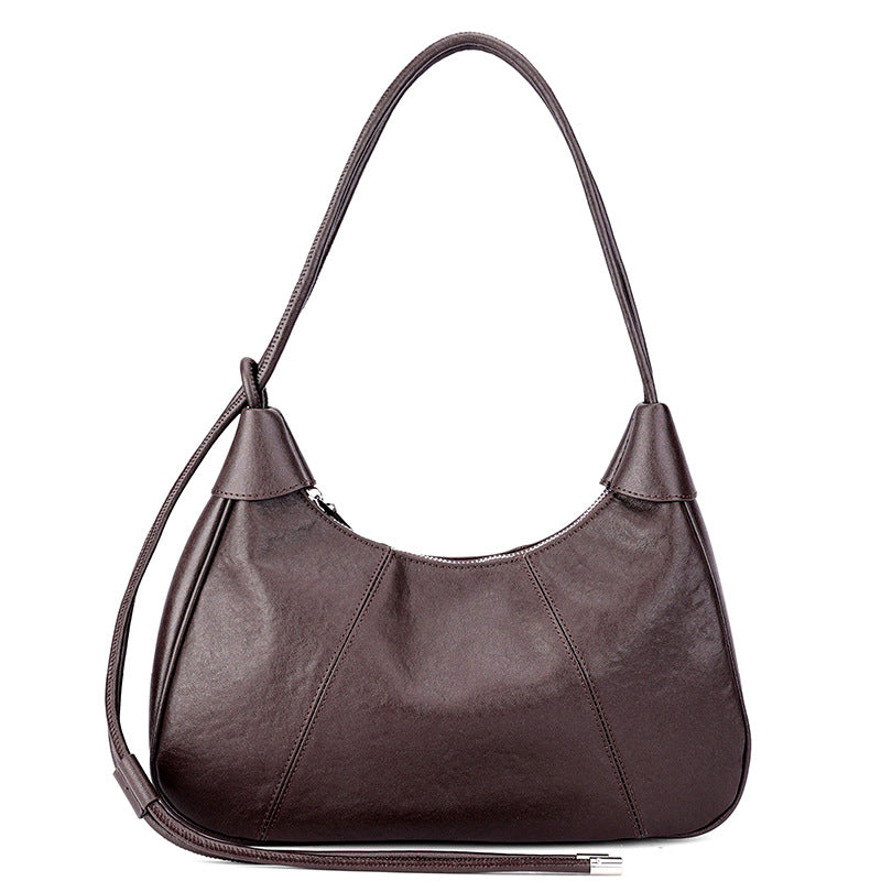 Women's Sable Crescent Genuine Leather Hobo Bag