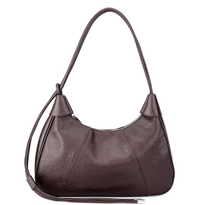 Women's Sable Crescent Genuine Leather Hobo Bag