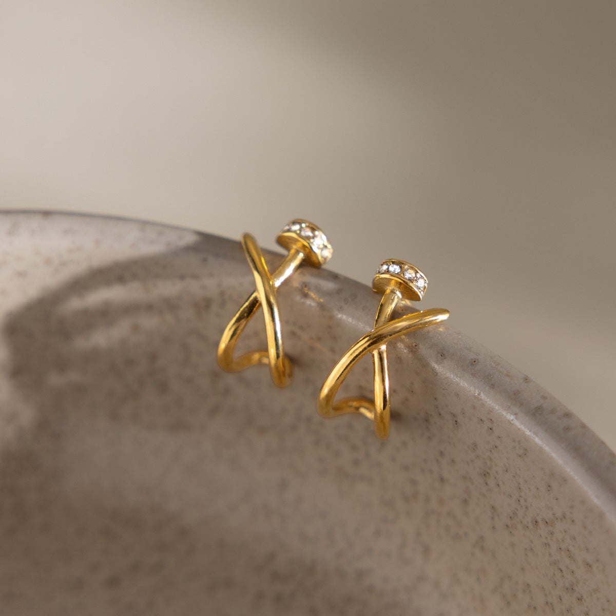 Elegant Minimalist Avant Garde Abstract Layered Earrings
