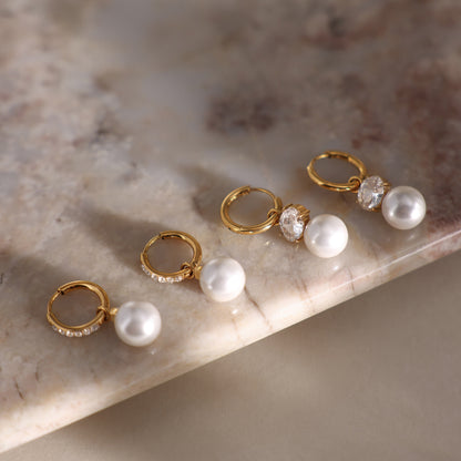 Luxury French Vintage Interlocking Solitaire Radiant Earrings