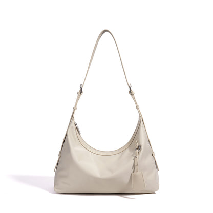 Slouchy Crescent Nylon Hobo Clutch Bag