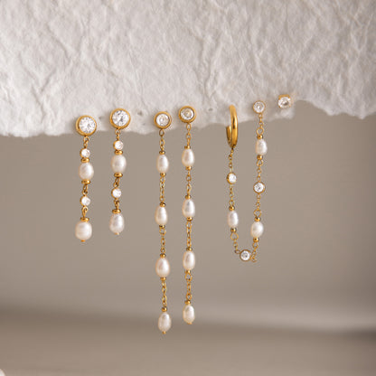 Luxury Whimsical Cascading Linear Radiant Drop Earrings