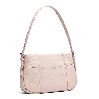 Effortless Genuine Leather Quilted Hobo Clutch Bag
