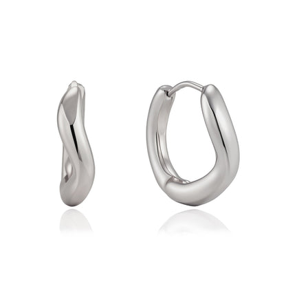 Modern Luxury Organic Wave Liquid Hoop Earrings