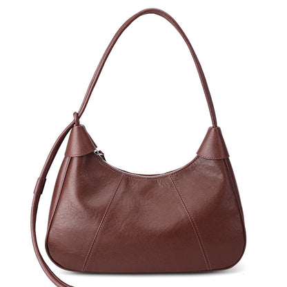 Women's Sable Crescent Genuine Leather Hobo Bag