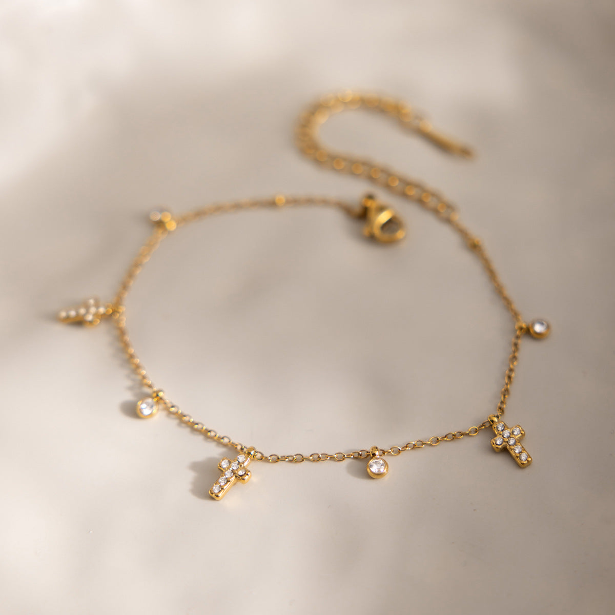 Elegant Minimalist Sacred Drop Glimmering Fringe Bracelet