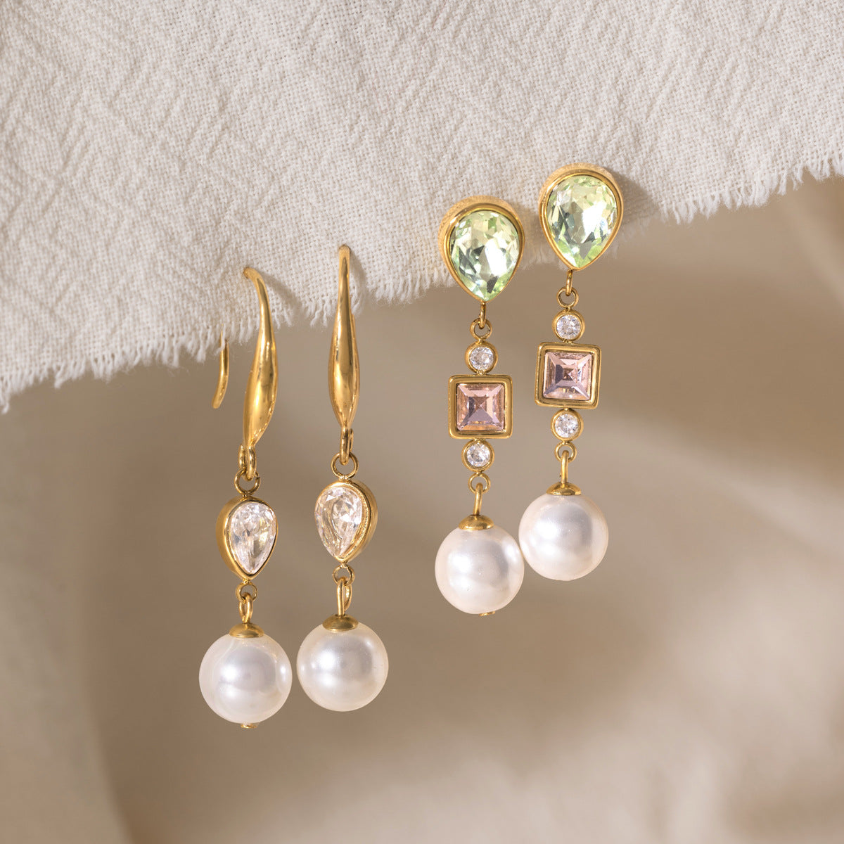 Luxury Majestic Baroque Pear Cascading Pearl Earrings
