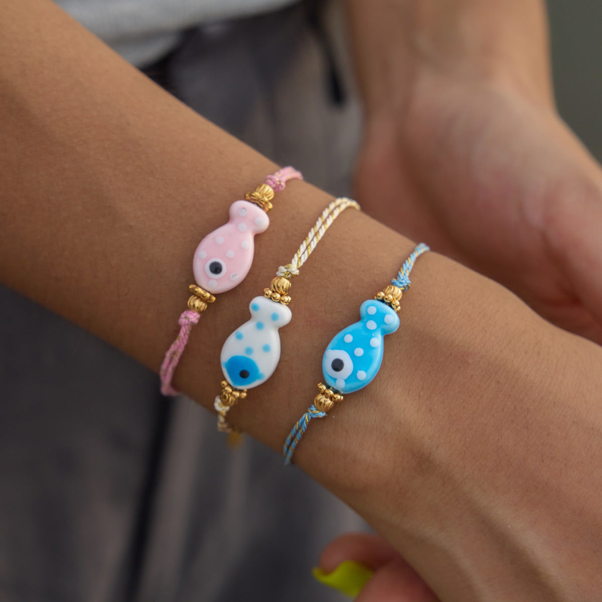 Whimsical Riviera Aquatic Dainty Charm Bracelet