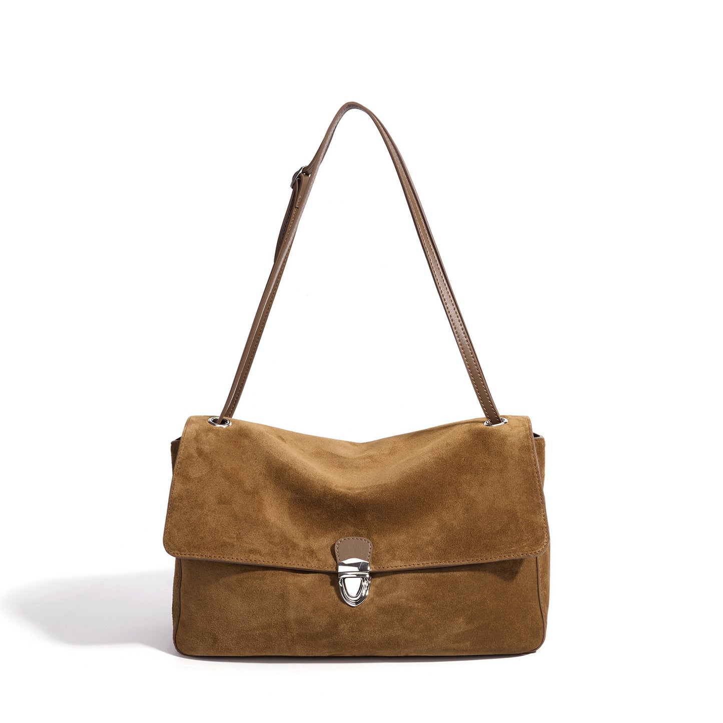 Vintage Luxe Suede Genuine Leather Clutch Bag