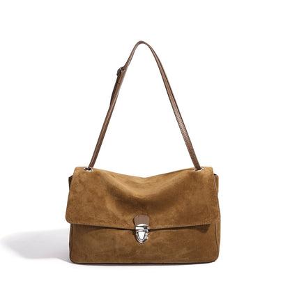 Vintage Luxe Suede Genuine Leather Clutch Bag