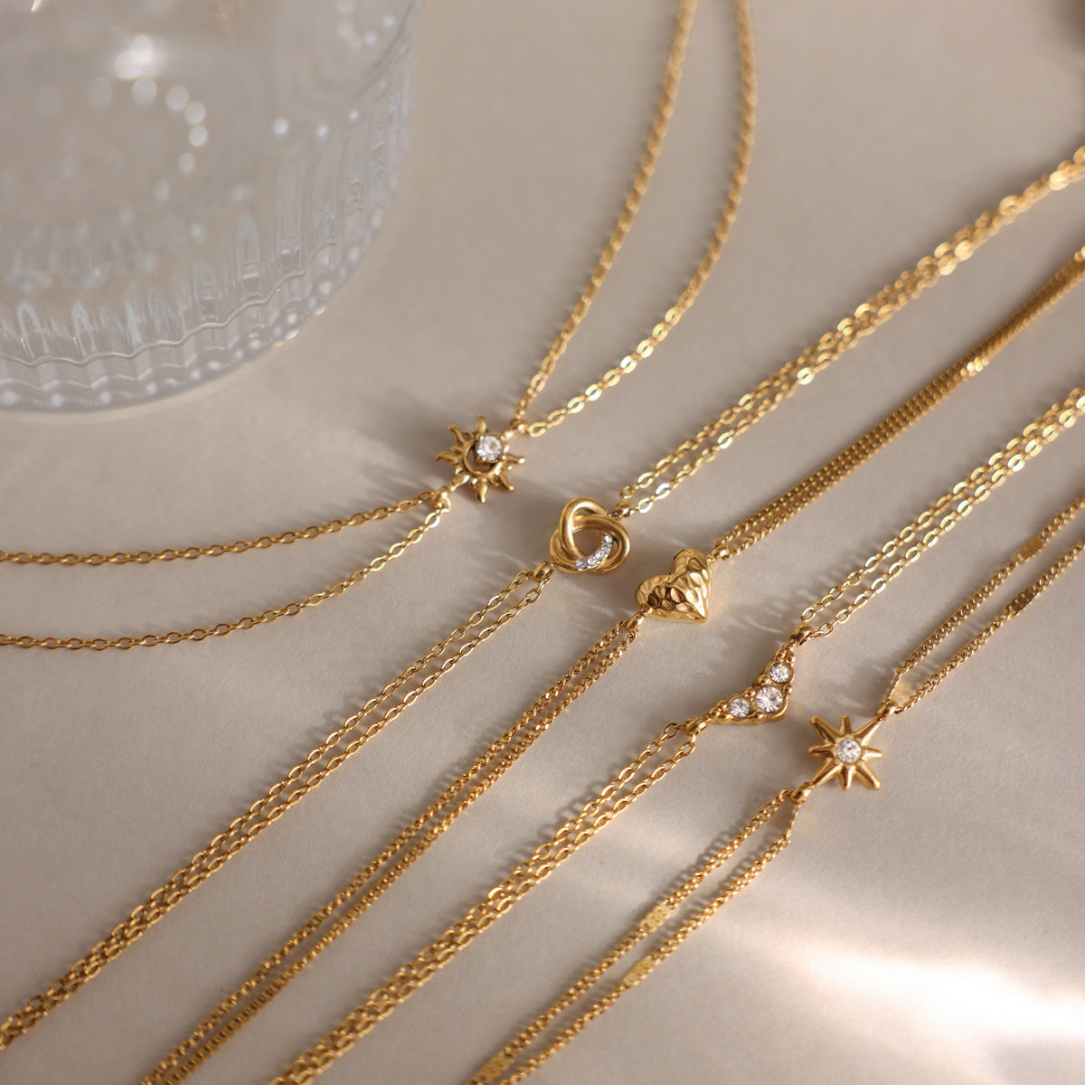 Elegant Minimalist Shimmering Double Layer Bracelet