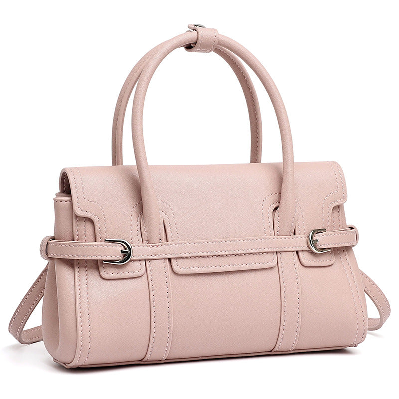 Sleek Genuine Leather Flap Satchel Clutch Bag
