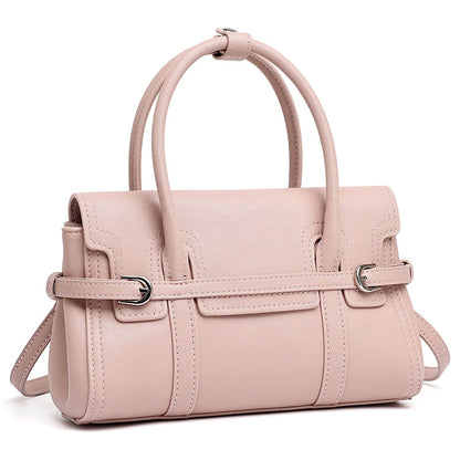 Sleek Genuine Leather Flap Satchel Clutch Bag