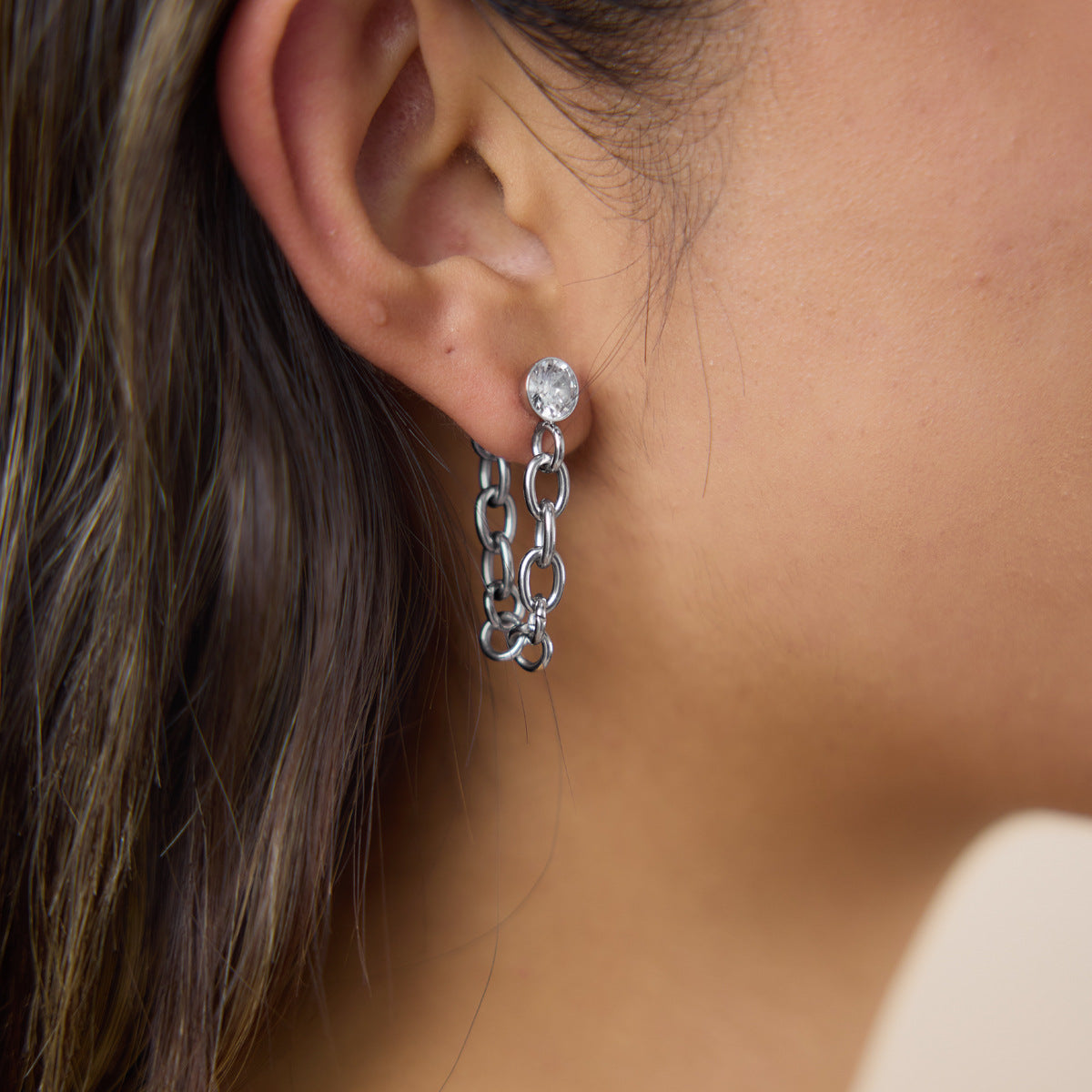 Modern Luxury Bold Cable Chain Statement Earrings