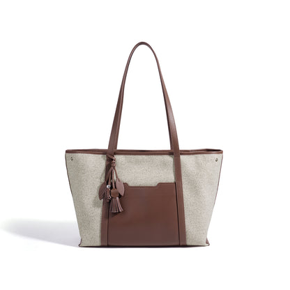 Minimalist Canvas Spacious Tote Clutch Bag