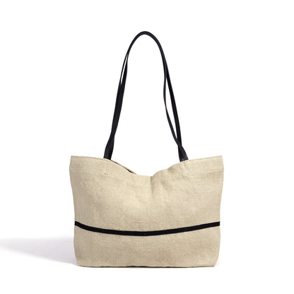Minimalist Effortless Linen Tote Clutch Bag