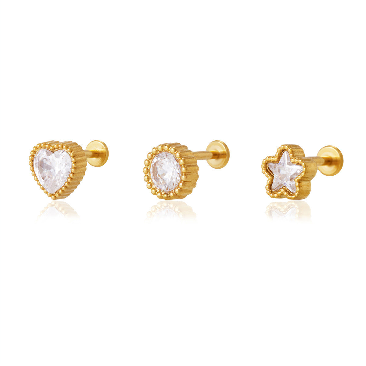 Luxury Celestial Romantic Beaded Curated Stud Earrings Set