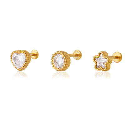 Luxury Celestial Romantic Beaded Curated Stud Earrings Set