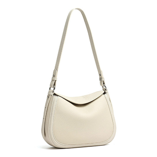 Graceful Genuine Leather Saddle Messenger Clutch Bag