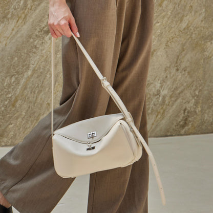 Silky Matte Genuine Leather Envelope Flap Clutch Bag