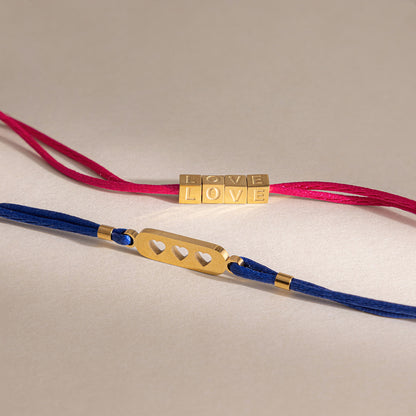 Vibrant Dopamine Iconic Charm Woven Cord Bracelet