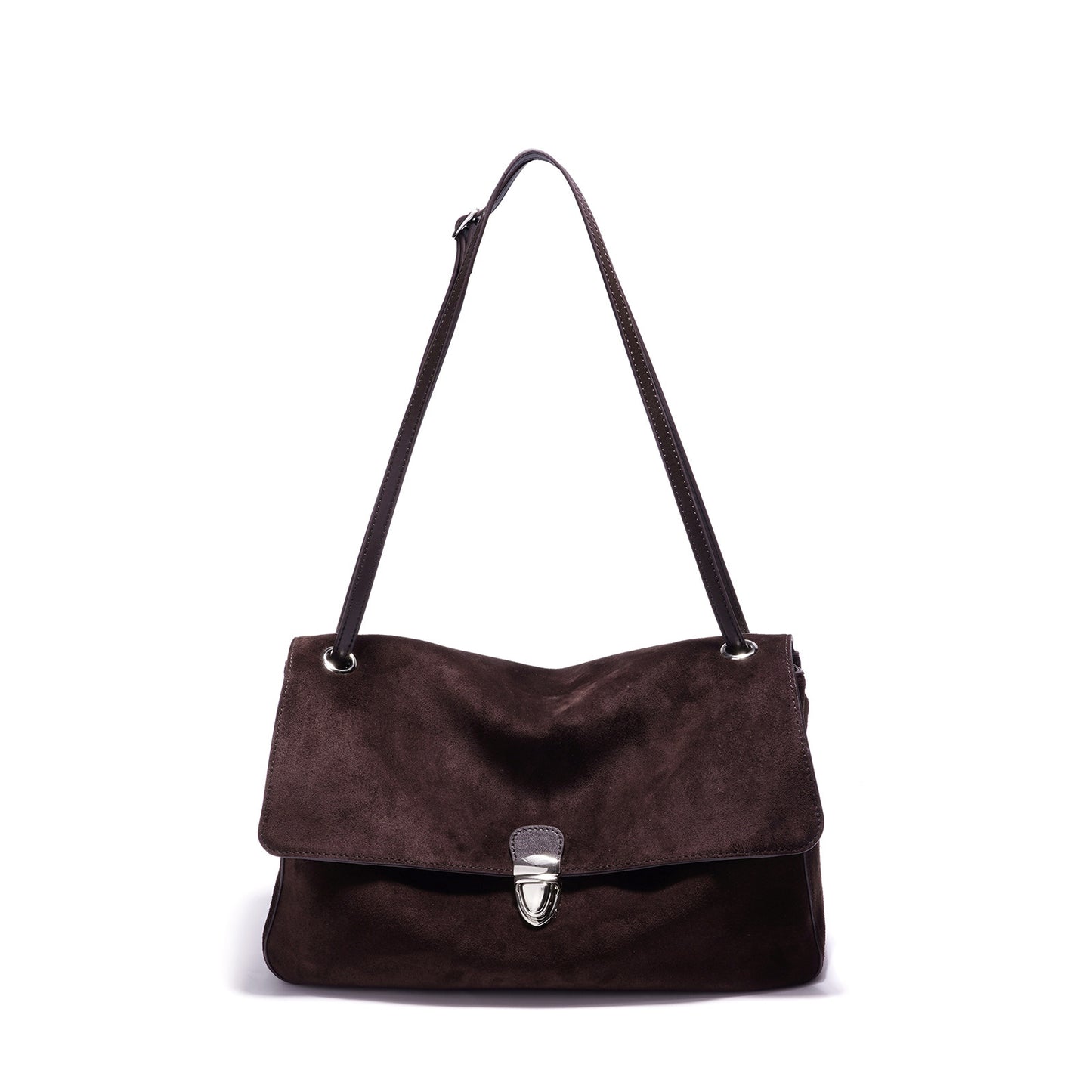 Vintage Luxe Suede Genuine Leather Clutch Bag