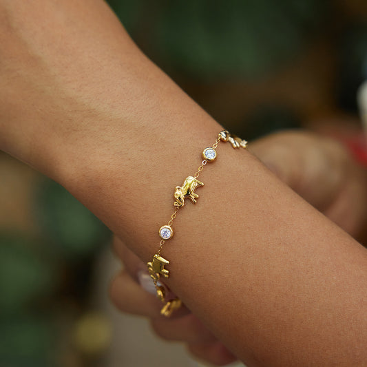 Refined Timeless Safari Fortune Solitaire Station Bracelet