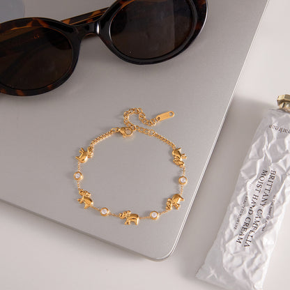 Refined Timeless Safari Fortune Solitaire Station Bracelet