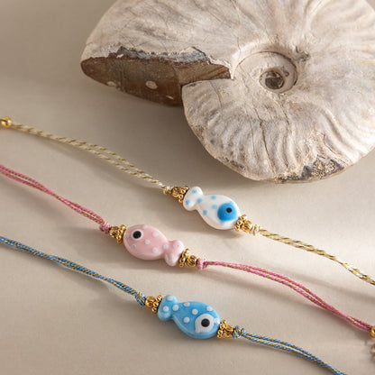 Whimsical Riviera Aquatic Dainty Charm Bracelet