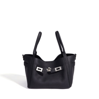 Casual Genuine Leather Mini Bucket Clutch Bag