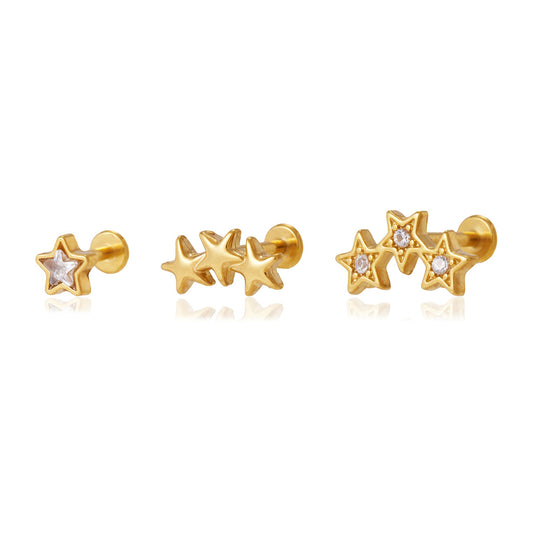 Luxury Whimsical Celestial Wave Curated Earrings Set